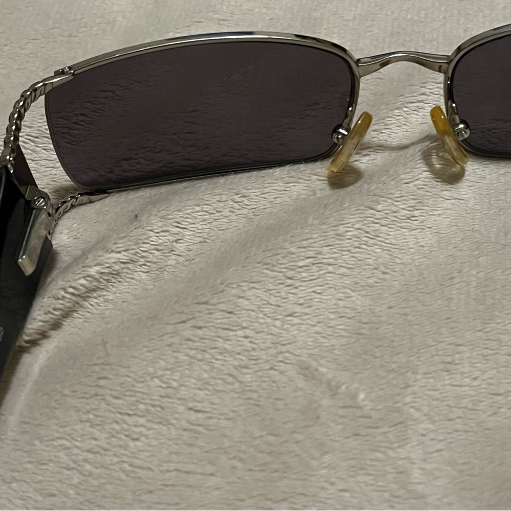 St.John gray black sunglasses with silver braided hardware - Picture 12 of 16